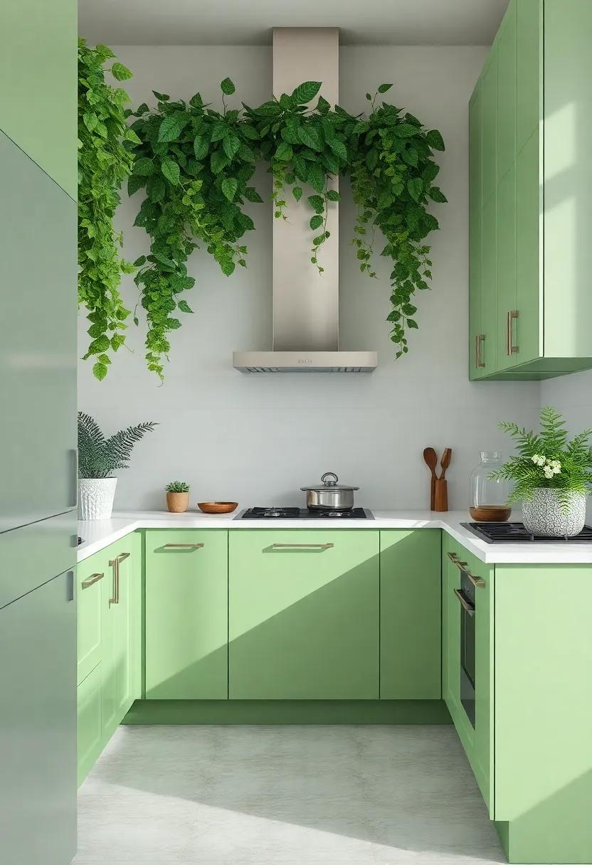 Transforming the Atmosphere with Lush Greenery and Charming Cabinets