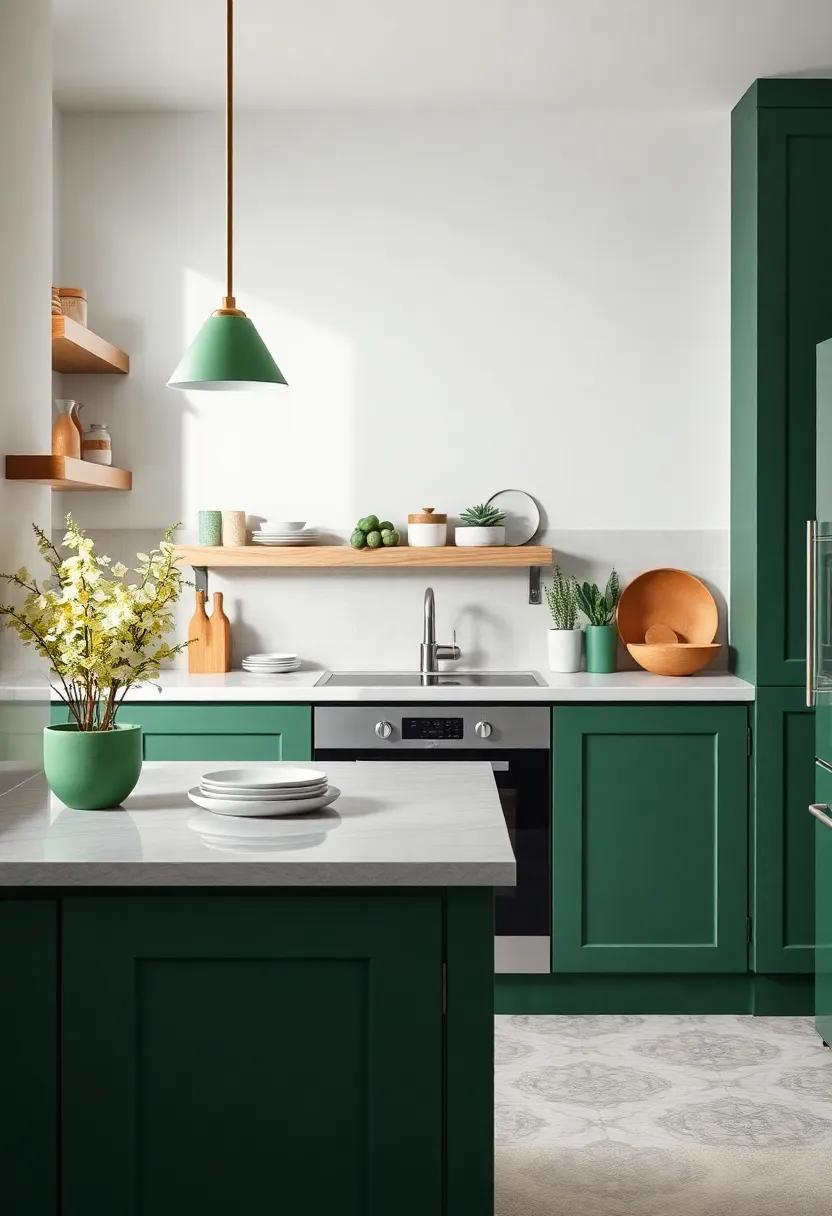 Visualizing⁢ Seasonal Decor Ideas for‌ Green-Cabineted Spaces