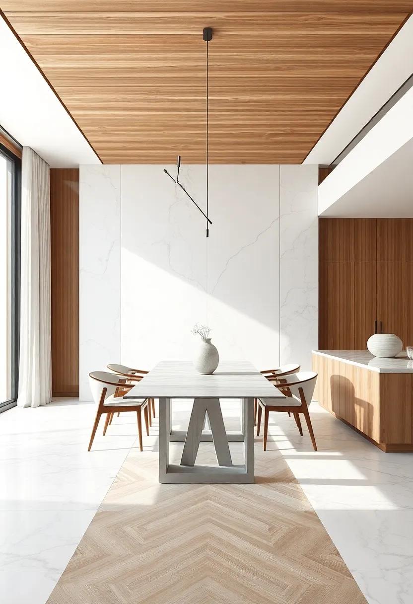 Creating Balance: ‍Integrating Marble with​ Wood and Other Materials