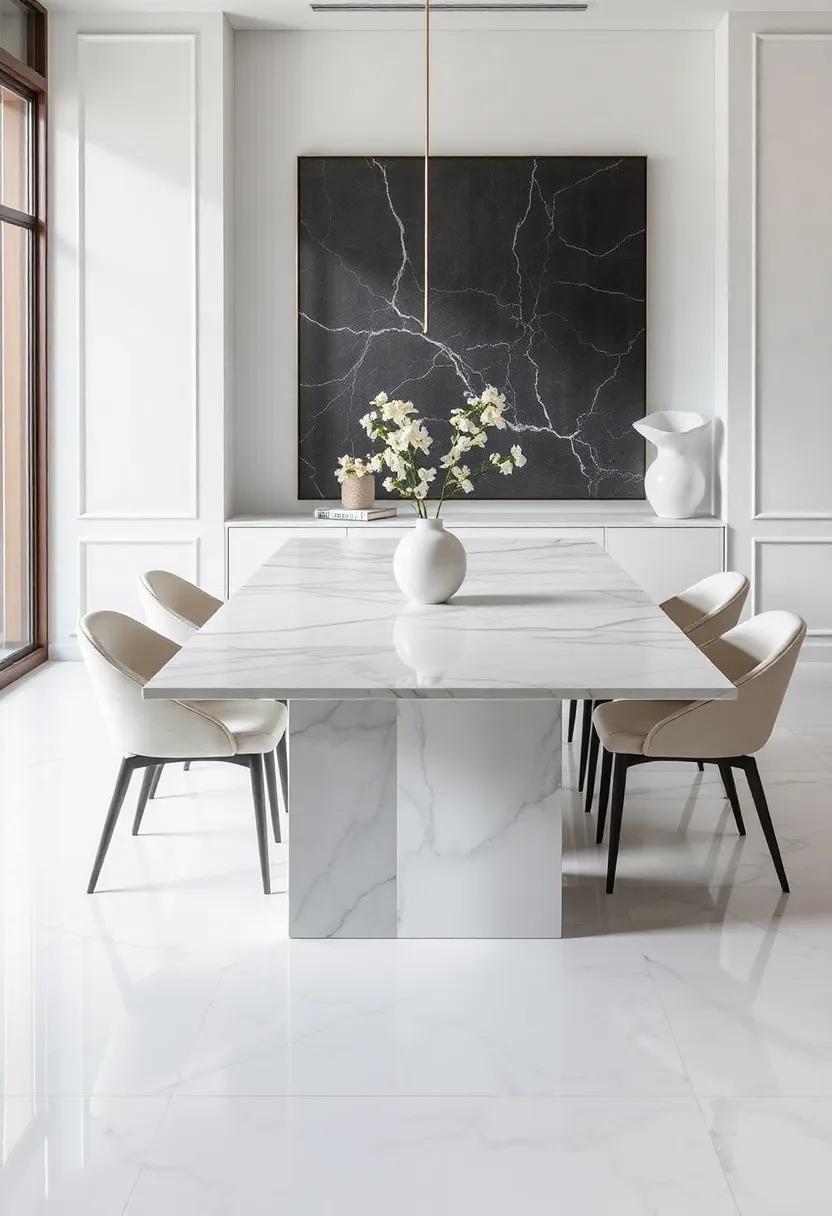Sophisticated Surfaces: Exploring‌ Marble Finishes ⁣for ‍Dining⁢ Room Tables