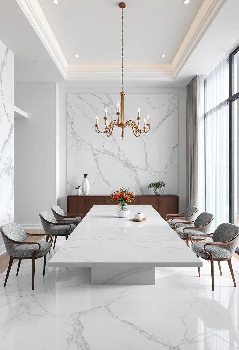 Timeless Patterns: The ‌Aesthetic Appeal ⁤of Veined Marble in⁤ Dining Design