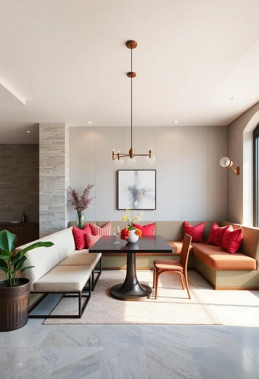 Elevated Dining: Consider a raised banquette design that offers a unique perspective and enhances your ​dining experience