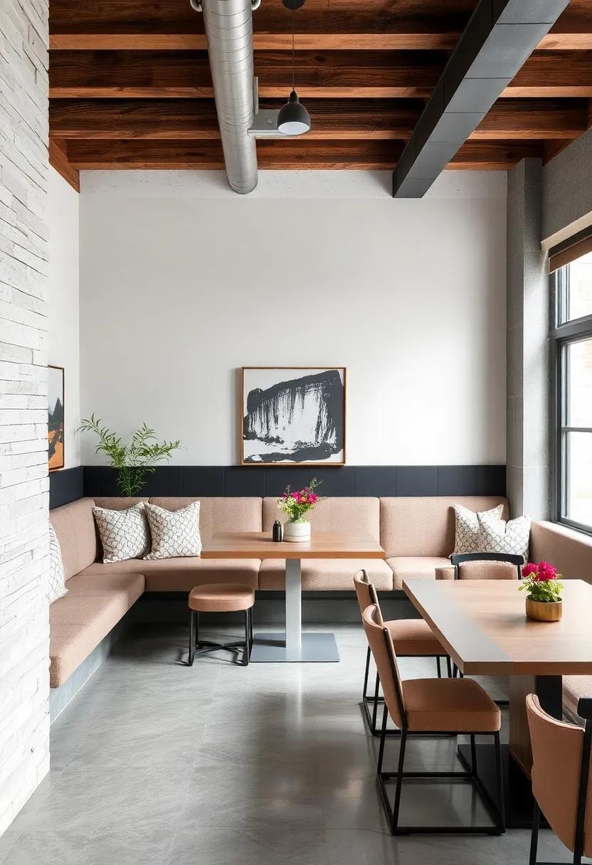Industrial Edge: Discover how ⁤to style a banquette with metal​ accents and concrete elements⁤ for ⁣an ⁣urban, industrial‌ look