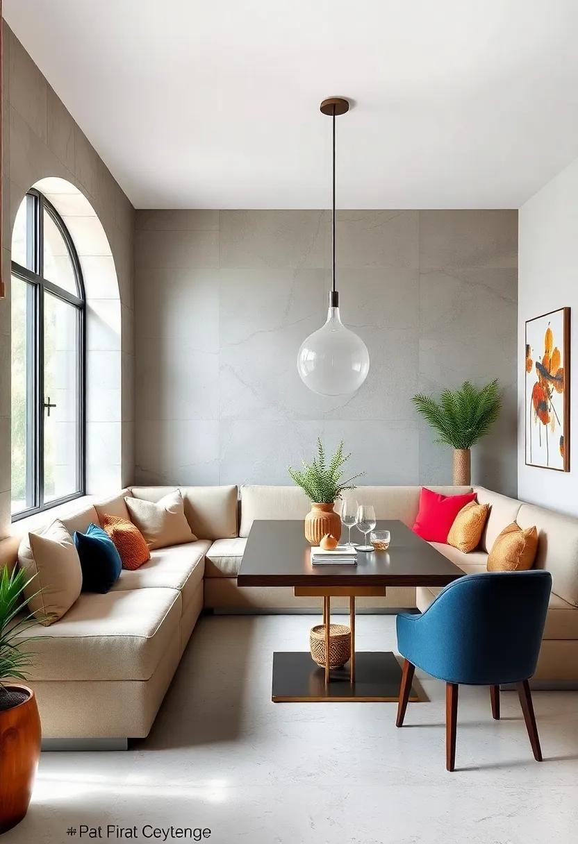 L-Shaped Love: Optimize your dining area with an L-shaped​ banquette that encourages cozy gatherings⁣ and conversation