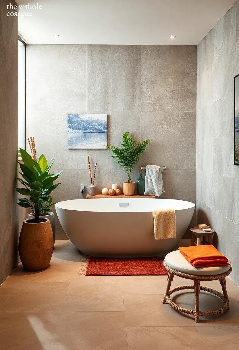 The Therapeutic ⁣Touch: Enhance your bathtub area with essential oil diffusers and greenery, creating a⁢ spa-like ambiance
