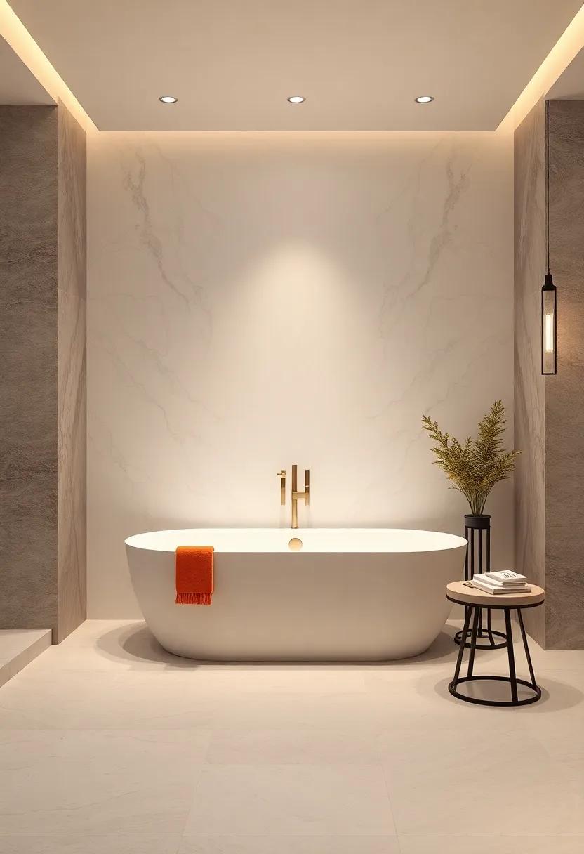 Understated Luxury: Choose a minimalist bathtub with a​ marble backdrop that exudes sophistication ⁤without overwhelming the ⁤senses