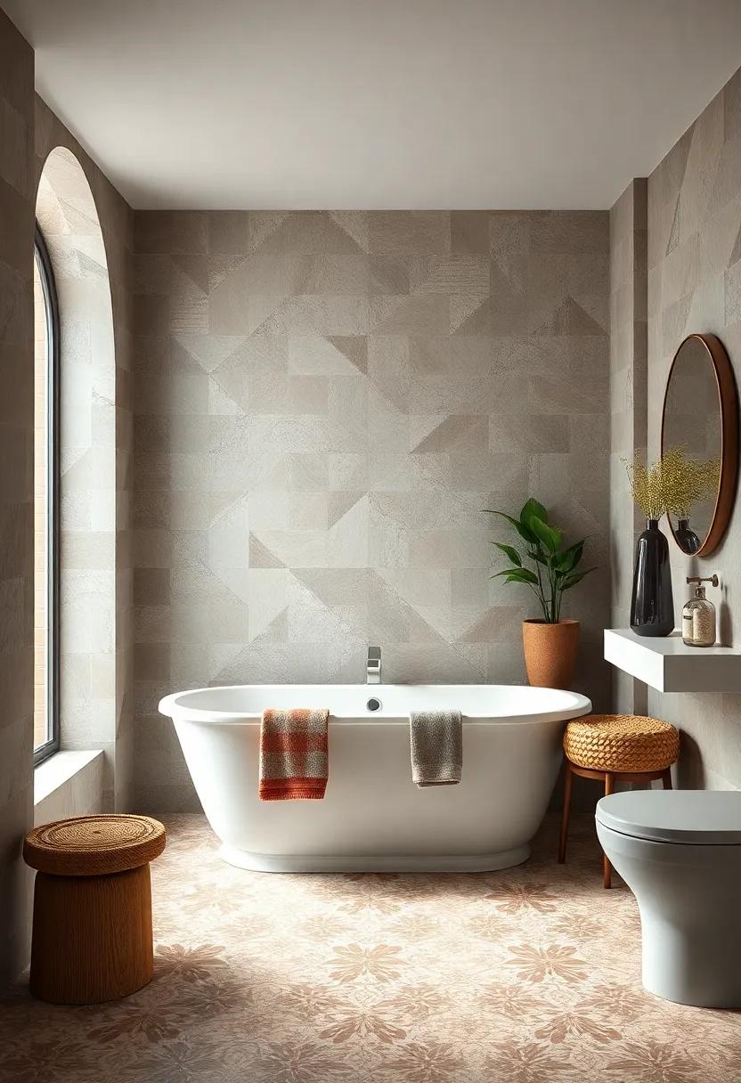 Vintage Tile: Explore ⁢the charm of patterned tiles around a bathtub, ⁤adding depth and character to your bathing sanctuary