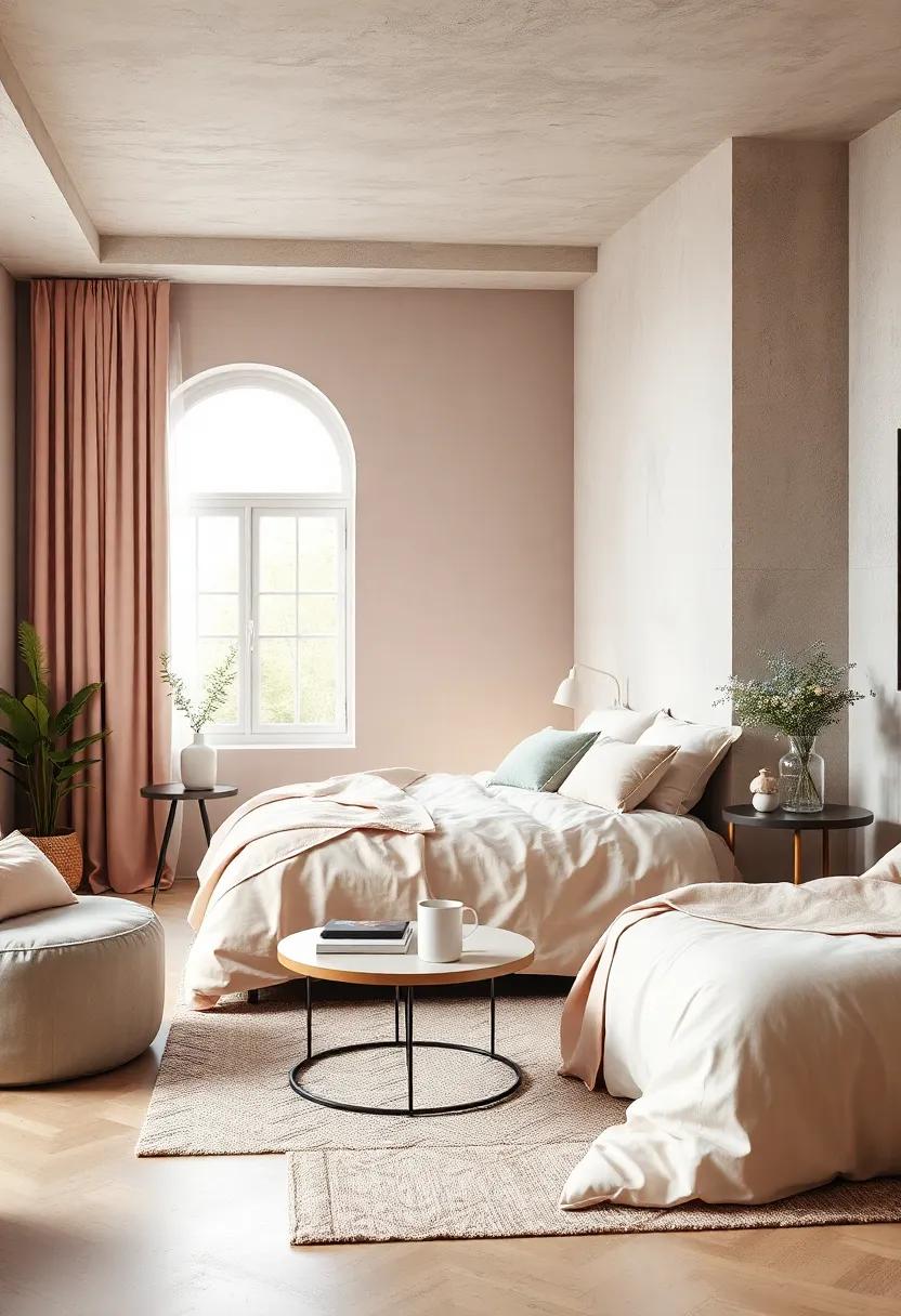 Blush and Sage: A romantic pair, blush and sage bring out the best in each other, creating an intimate⁤ and soothing space