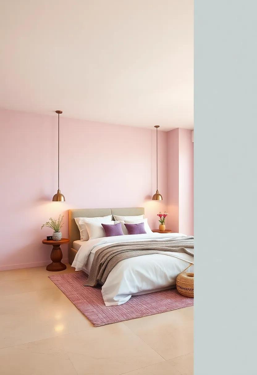 Pale Lavender and Soft Sand: Combining pale lavender with soft sand evokes⁣ feelings of‌ serenity, reminiscent of a tranquil beach retreat