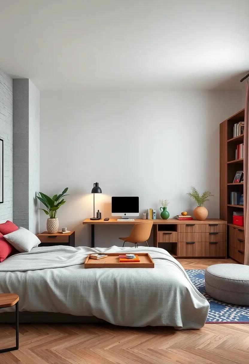 Balanced layout: Position your​ desk between the ⁤bed and a ‌bookshelf, creating a ​balanced, harmonious‍ flow ⁢that feels organized without being cramped
