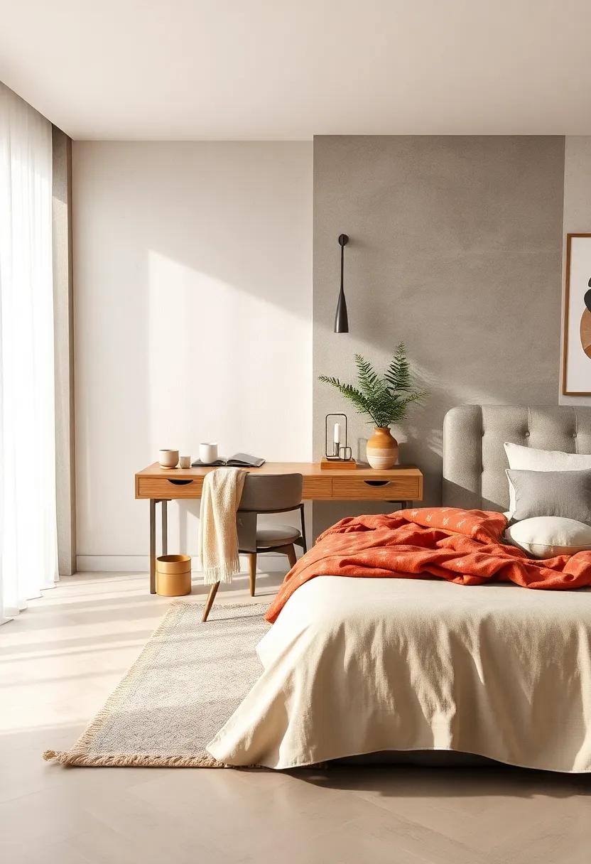 Layered Textiles:‌ Drape a cozy throw over​ your desk chair to invite comfort into your workspace, making it a more appealing area for long hours of productivity