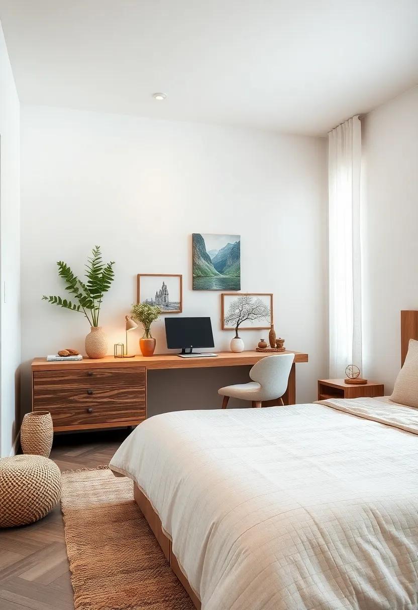 Textured Layers: Incorporate a desk with a unique texture,‍ such as reclaimed wood ⁢or⁣ woven elements, to add depth⁢ to your bedroom design