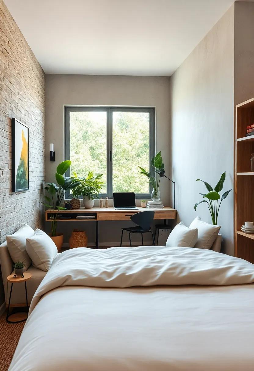 Under the Window: Position your desk beneath a window for natural light inspiration; add ‍plants to enhance the view and create a refreshing atmosphere