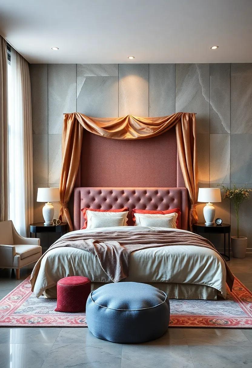 Fabric Fantasy: A statement headboard draped in⁤ luxurious brocade offers a regal touch, making your bedroom feel straight out ​of a fairy tale