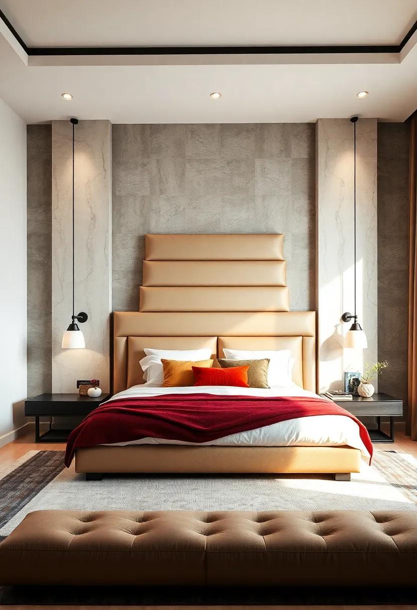Layered Heights: A multi-tiered headboard⁢ adds architectural interest ‍while providing a dramatic​ backdrop to your sleep zone