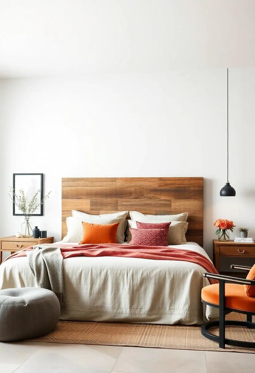 Rustic Charm:⁤ A reclaimed wood headboard adds character and warmth, perfectly complementing a country-style bedroom with earthy tones