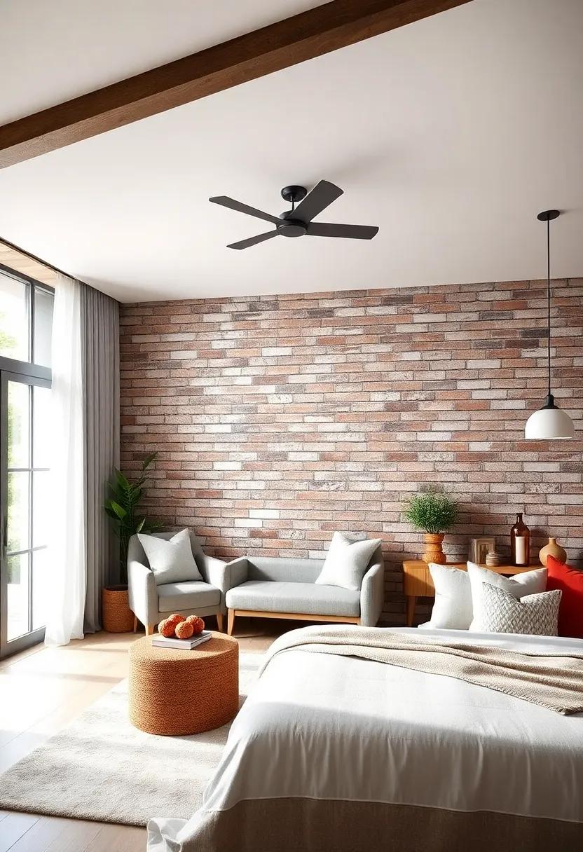 Faux Brick Finish: Emulate the charm of exposed brick⁢ with a textured finish, adding an industrial-edge to your ⁣cozy retreat