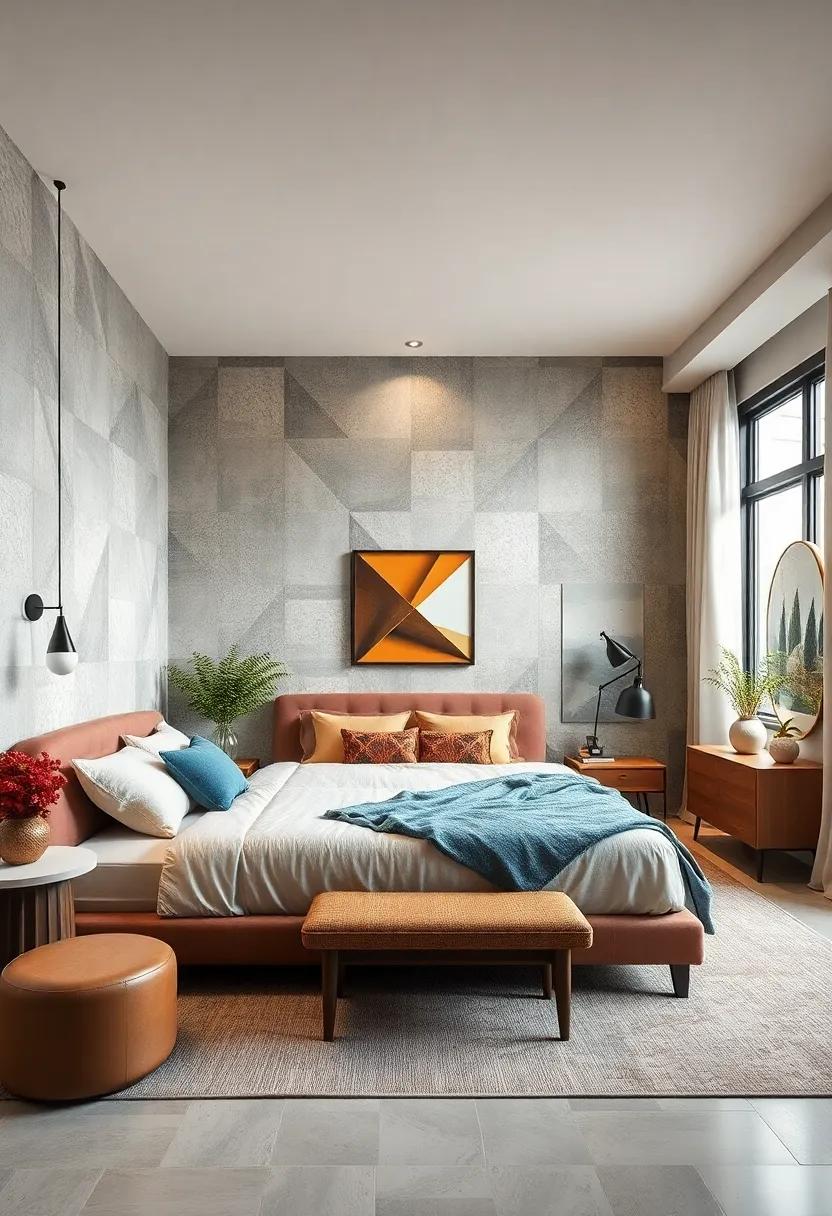 Geometric Delight: Incorporate a three-dimensional geometric pattern to ​your⁢ walls⁤ for a modern twist that stimulates creativity and imagination