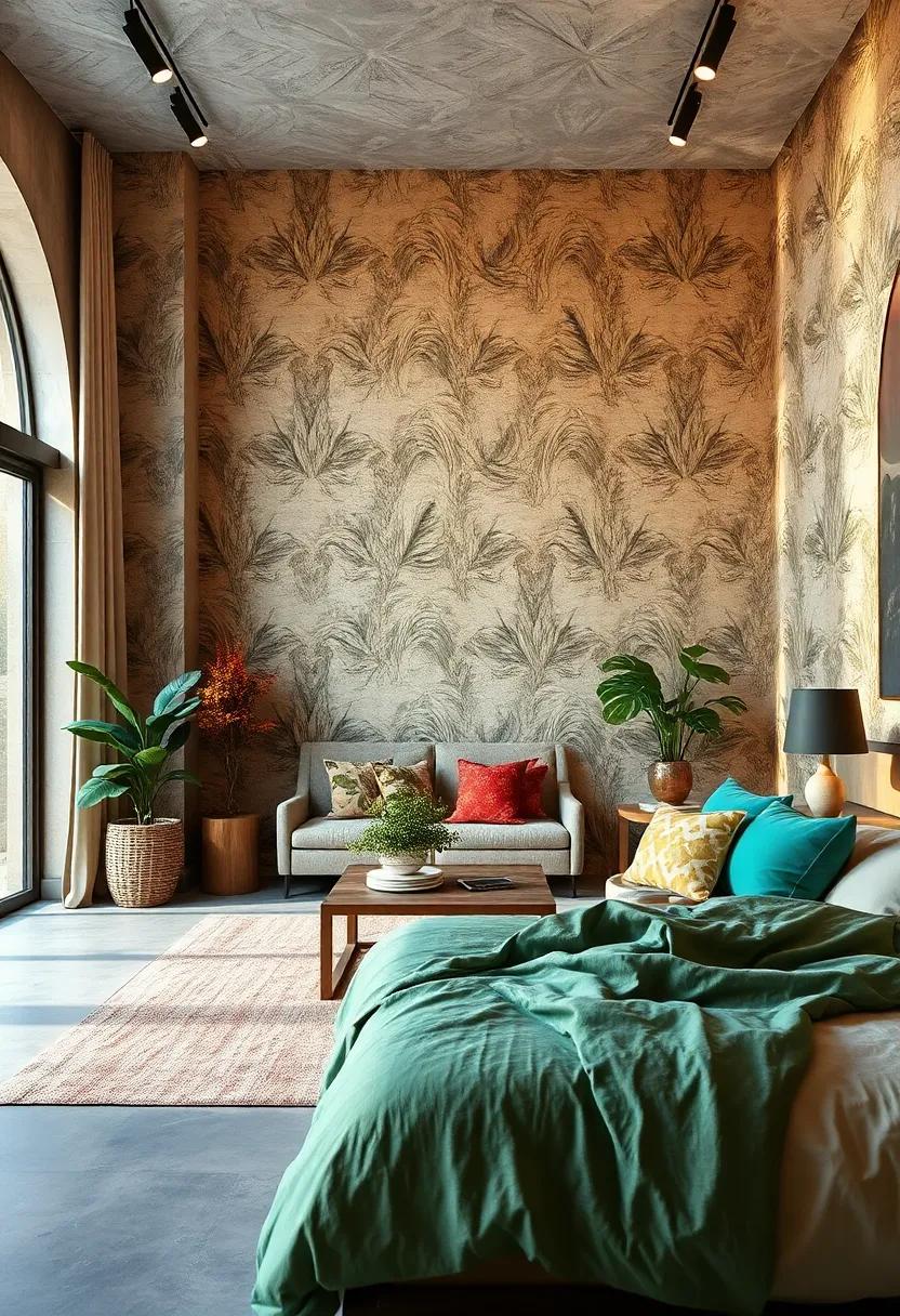 Nature's Canvas: Opt for a textured leaf⁣ pattern ‌that syncs with your room’s greenery for a refreshing and organic vibe