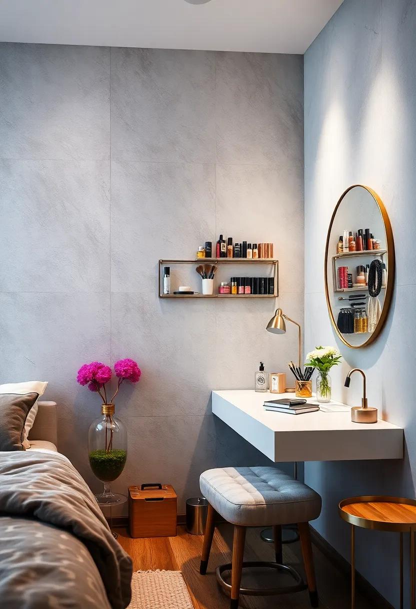Install a magnetic strip on the wall to hold metal makeup⁤ containers ‌and tools,‌ freeing up vanity ⁣space⁣ and adding an industrial touch