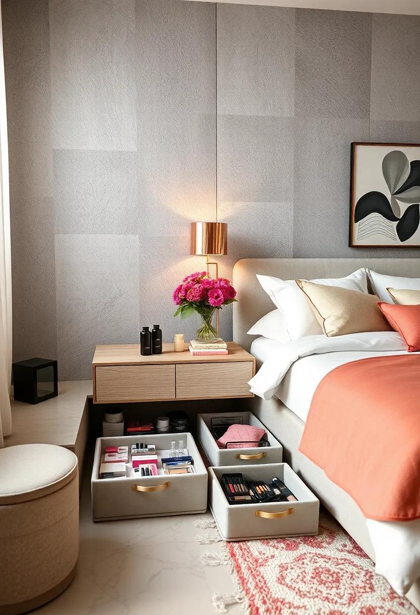 Opt for under-bed storage‌ bins to ‍tuck away seasonal accessories and less frequently used beauty ‌items, maximizing your space