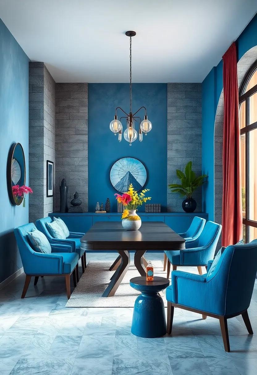 Embracing the Calm: Exploring the Emotional impact ⁣of a Blue Dining Room