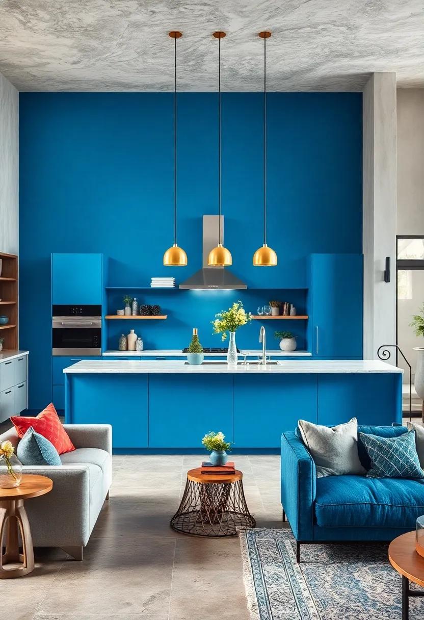 Floating island:‌ Consider a floating blue island design to maximize space,‌ offering both stylish seating and functionality without ⁤overwhelming the room