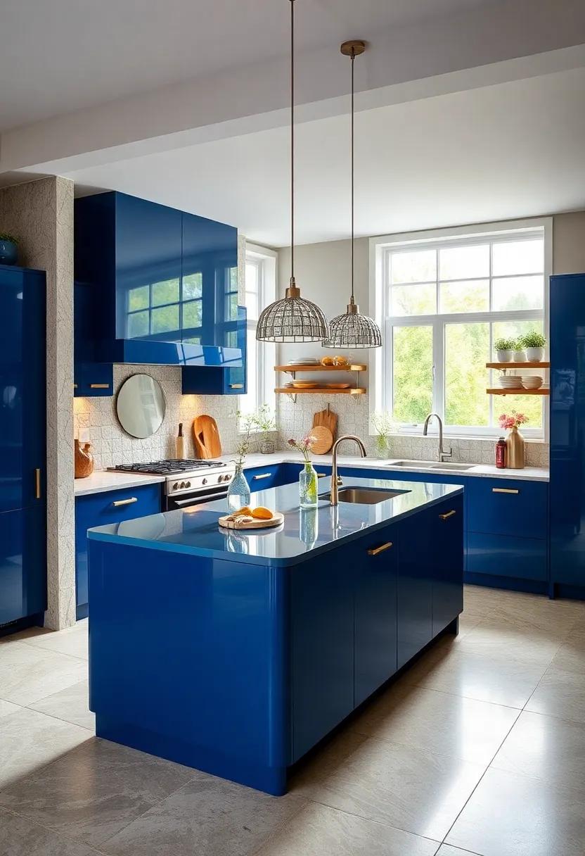 Glossy Glam: Opt for high-gloss navy to reflect light and create⁢ a sophisticated vibe, perfect⁢ for modern kitchens that⁤ embrace elegance and flair