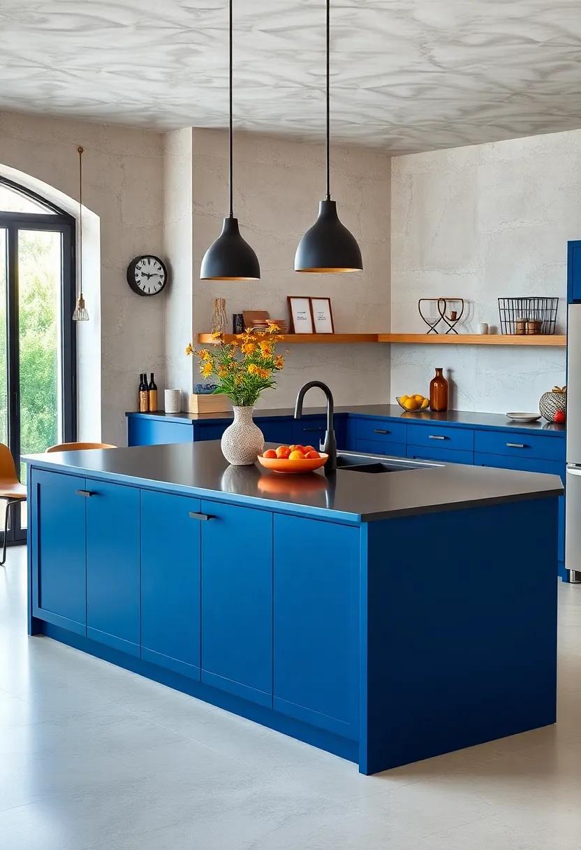 Minimalist Contrast: Pair a navy island⁢ with matte black hardware ‍for‍ a minimalistic yet striking contrast, exemplifying the beauty ⁣of⁤ simplicity