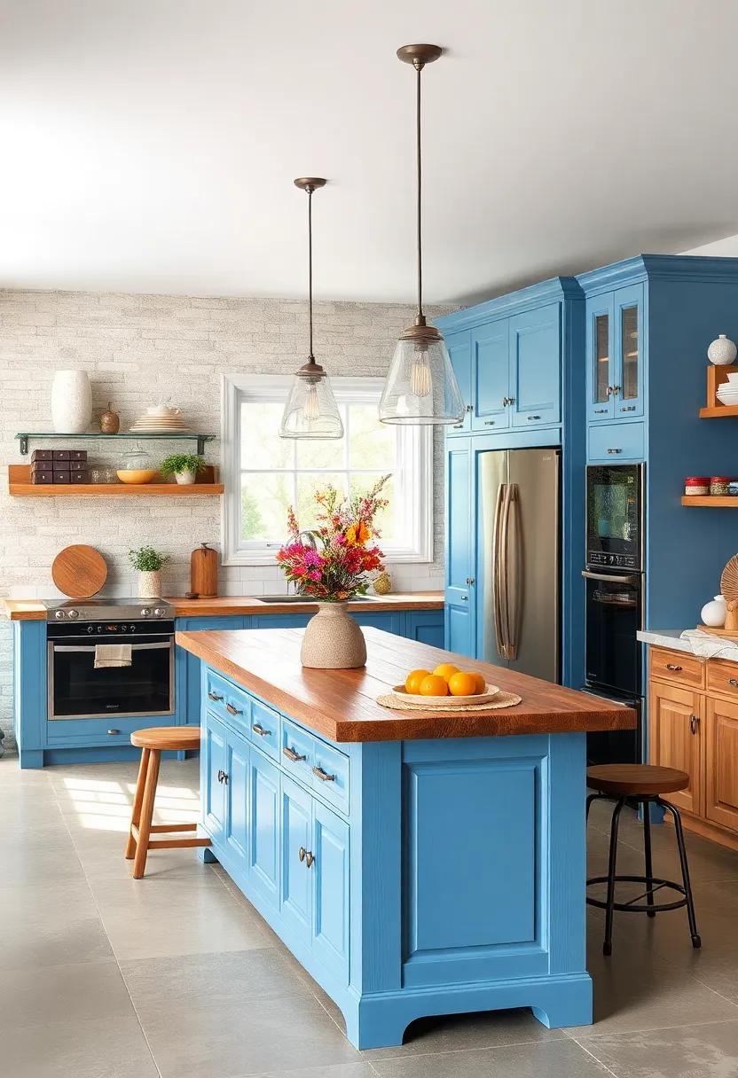 Vintage Flair: Restore an old‍ wooden ⁢island in a soft blue hue for a charming focal point that bridges past and present in your kitchen design