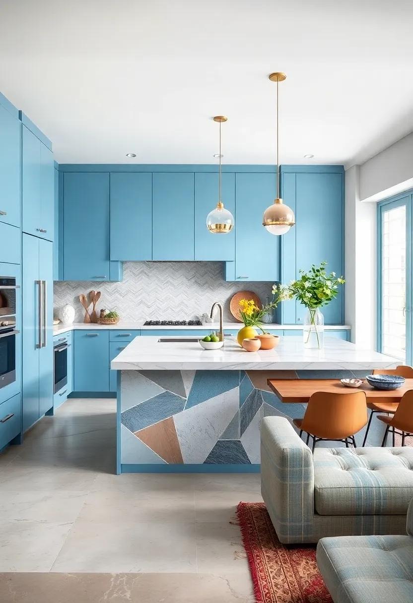 Whimsical Play: Don’t shy⁤ away from fun! A sky blue island with playful patterns or unexpected shapes can⁣ inject joy and personality into a‌ kitchen space