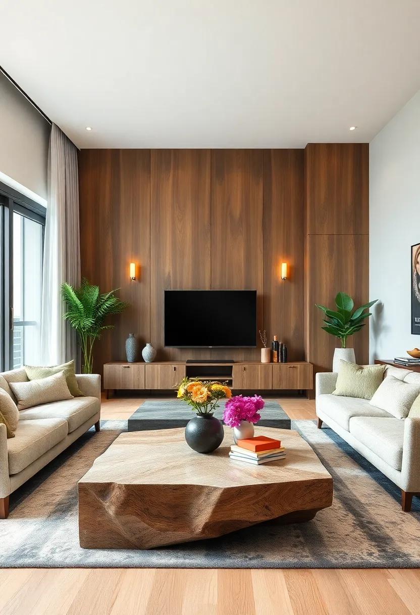 Select a Statement Coffee Table:⁤ Choose ⁣a ​unique coffee table⁢ that acts as ⁢both functional furniture and artistic centerpiece