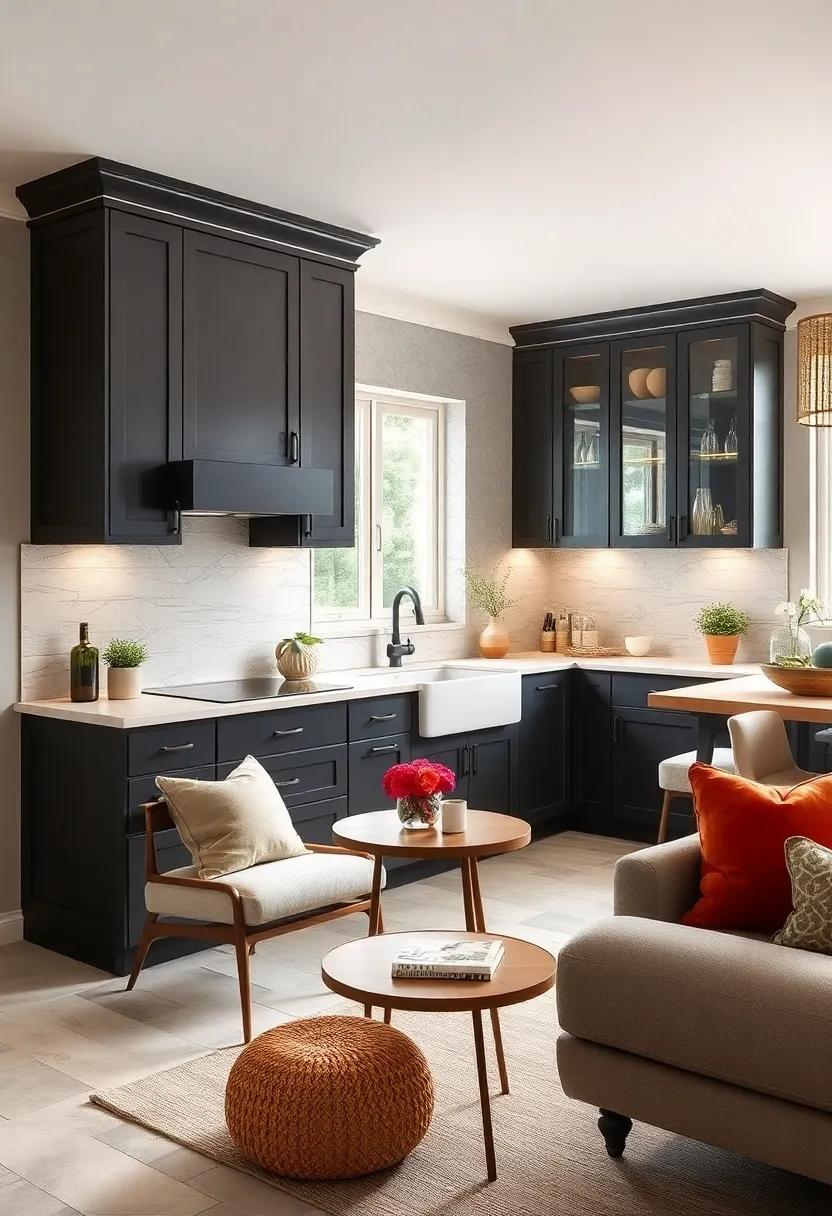Combine ⁢Dark gray‌ Cabinets with a Bold⁣ Backsplash for Drama