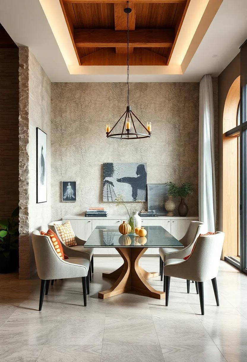 Crossover with Texture:⁣ Mix and match wallpaper designs with textured elements for a layered, dynamic feel