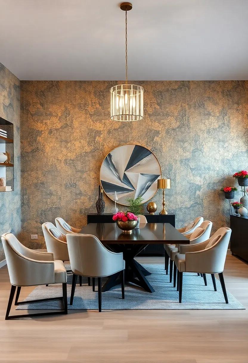 Metallic Accents: Introduce ⁢elegance with metallic wallpapers that shimmer ​and reflect light, ​perfect for adding a touch ‍of ​glamour