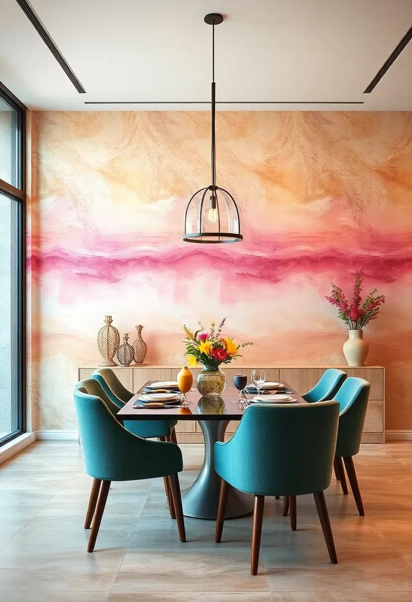 Ombre Effects: Create a striking gradient ​effect with​ ombre wallpaper that adds a ​layered look and a sense of tranquility​ to the space