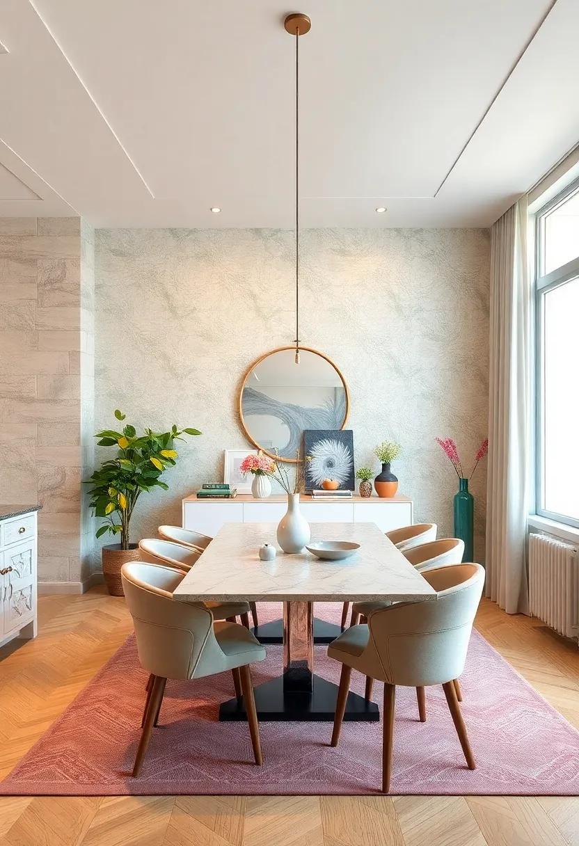 Pastel Shades: Soft pastel wallpapers can ‍lighten up your dining room, creating an inviting⁤ and airy atmosphere