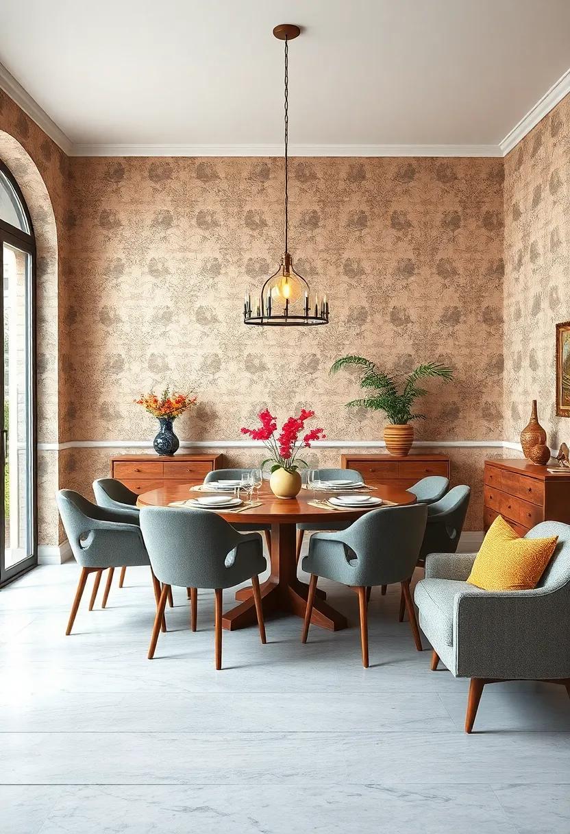 Vintage Charm:⁢ Recreate​ a nostalgic atmosphere with vintage-inspired wallpaper featuring classic motifs and ⁢muted color palettes