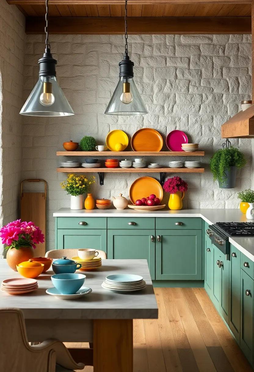 Celebrate with Colorful Dishware: Use mismatched, ⁤colorful ⁤dishes that add personality and cheer to your kitchen environment