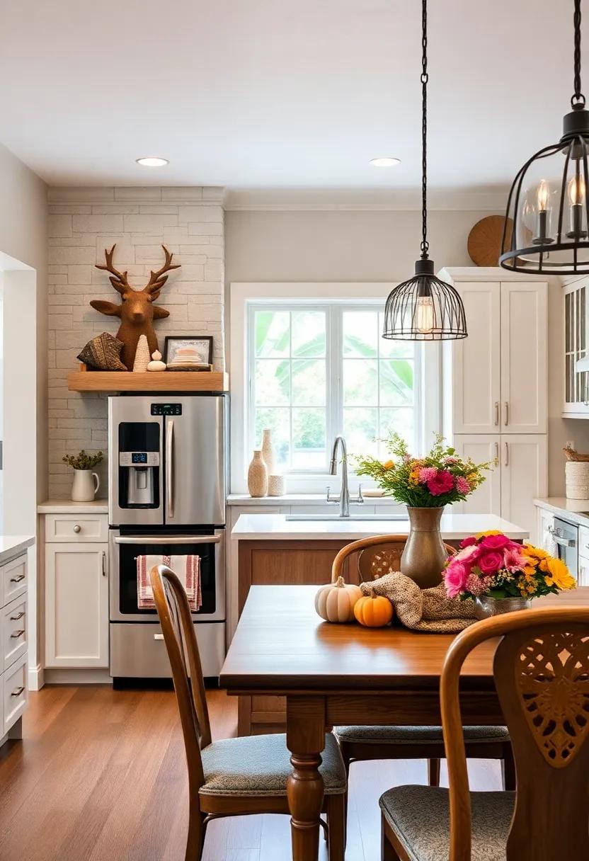 Create a ⁤Seasonal Display: Change out decor seasonally ⁢with themed centerpieces,such as pumpkins ⁣in fall or flowers in‌ spring,to keep‌ the kitchen fresh and inviting