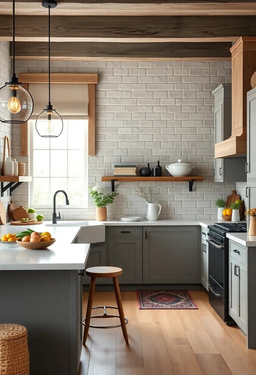 Mix Rustic and Modern Elements: Blend sleek surfaces and contemporary appliances with⁤ rustic textures for a harmonious balance between old and new