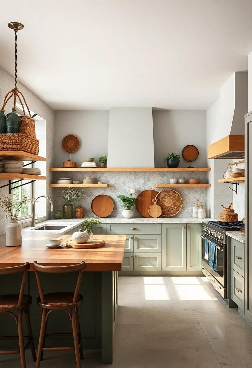 Utilize Natural‌ Materials: ‌Choose wooden ⁢countertops, stone ⁢backsplashes, and handwoven​ baskets as⁣ a celebration of the natural world within your kitchen