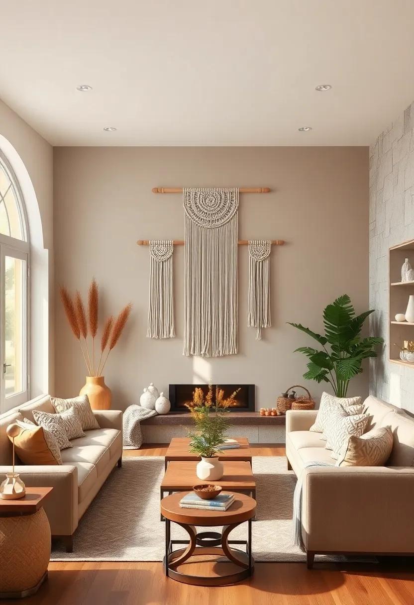 Textured Wall ​Art:‍ Hang taupe⁣ macramé or woven wall hangings to enhance the farmhouse⁤ vibe with a personal touch