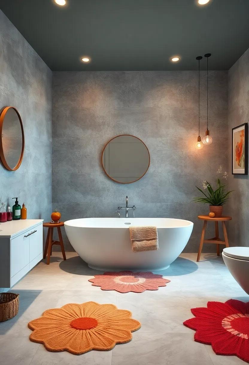 Whimsical rugs with bold ‍patterns⁣ or fun shapes, ‍like a cloud‌ or‌ a floral‌ explosion