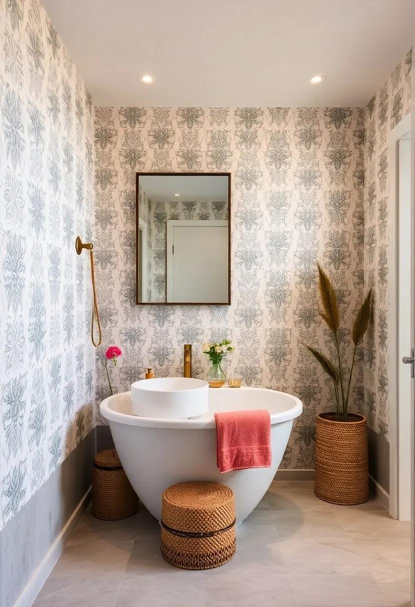 Global Inspirations: Explore ethnic prints or global patterns that bring a worldly charm to your guest bathroom