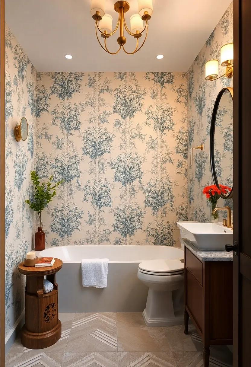 Timeless Toile: Select traditional ⁢toile prints ⁢that ⁣evoke⁣ a ⁤sense of nostalgia while offering a classic touch to⁢ bathroom decor