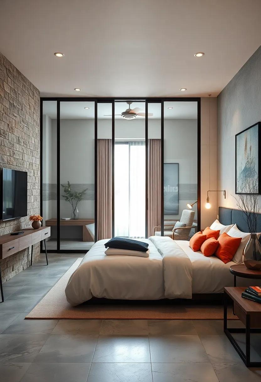 Space Optimization: Maximize your⁤ bedroom‍ space ​with mirrored sliding⁣ doors that reflect light and give the illusion of a larger area
