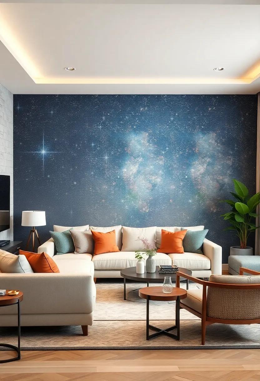 Sunset Over the valley: Infuse warmth‍ into your living room ⁣with a stunning sunset wallpaper, where golden ⁣hues and soft clouds create a serene atmosphere