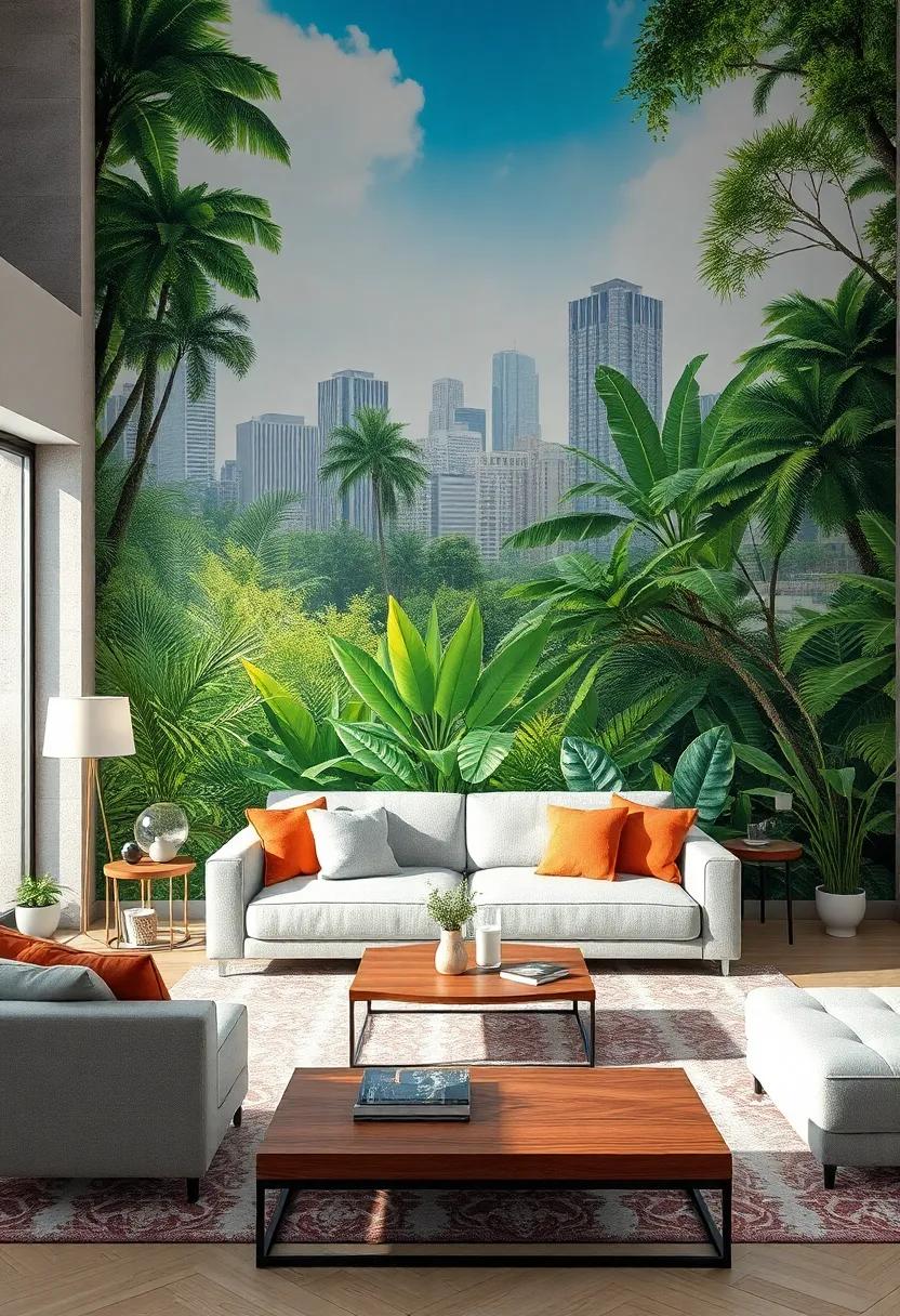 Urban Jungle: ‌Balance the beauty of nature and city life ‌with a ⁣unique wallpaper featuring ⁣urban⁢ landscapes intertwined with greenery,offering a fresh perspective