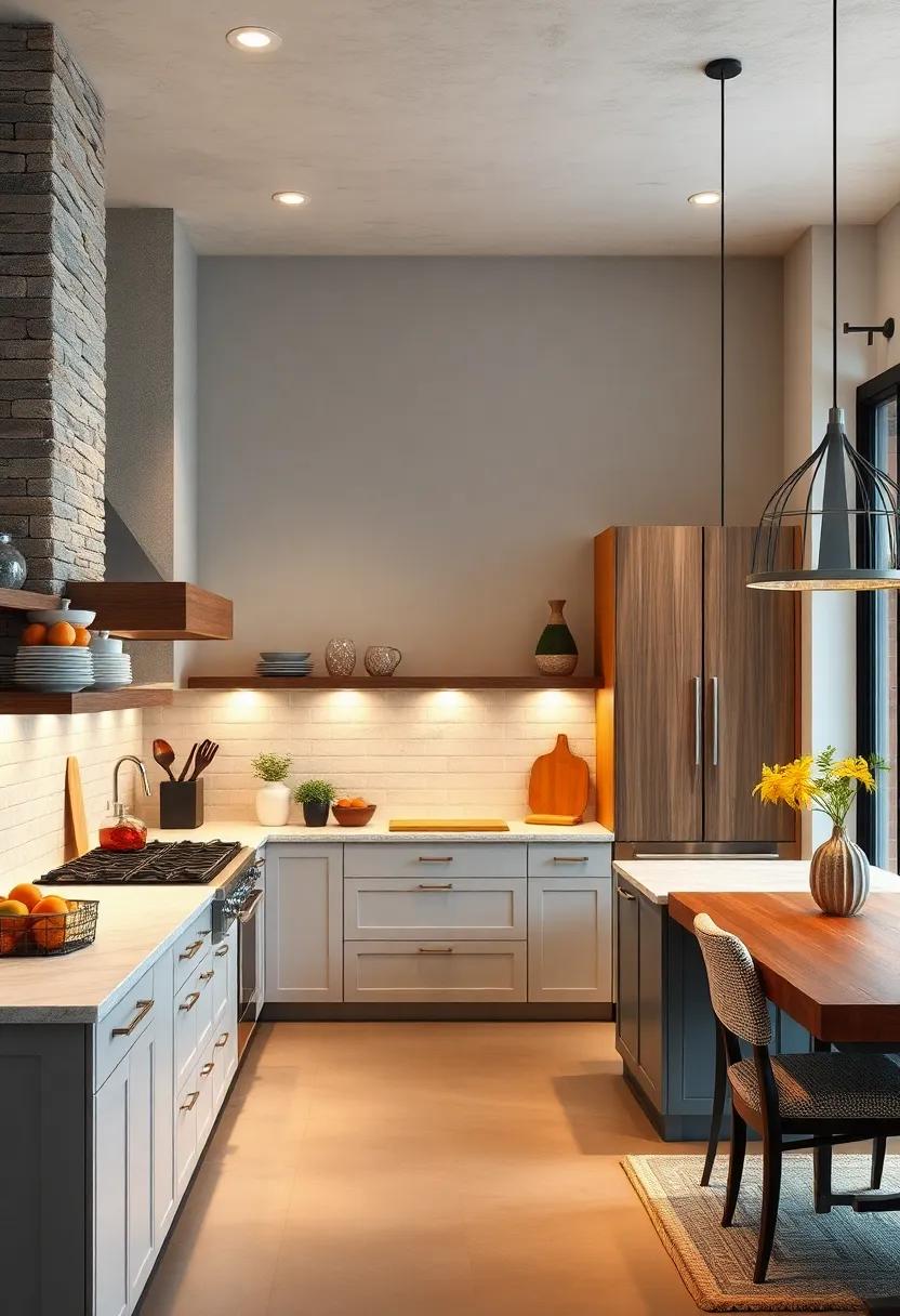 Ample Lighting: Layer lighting options​ like recessed lights, under-cabinet lighting, and decorative fixtures for both functionality and style